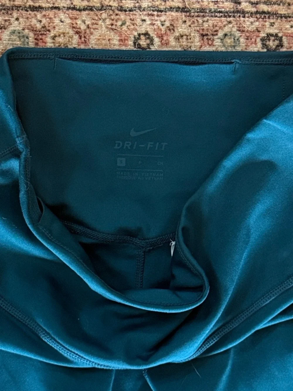 NIKE One Lux Dri-Fit 7/8 Mid-rise Training Tights in Teal Size Small